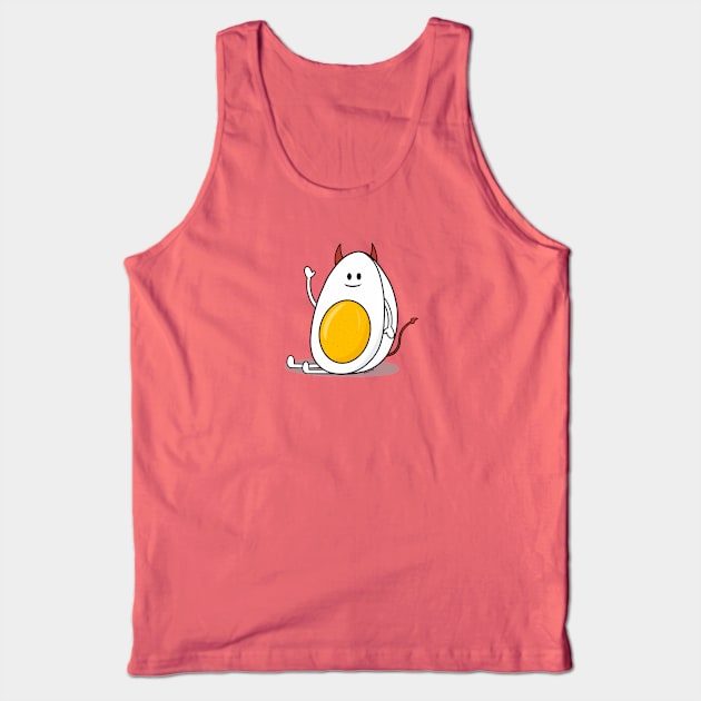 Happy Deviled Egg Tank Top by Coconut Moe Illustrations